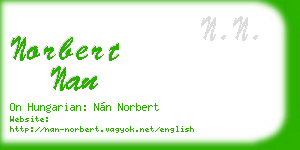 norbert nan business card